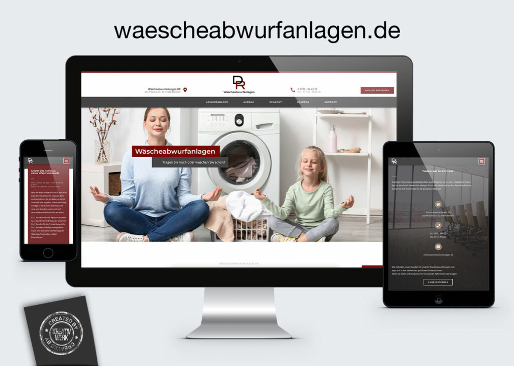Wordpress Webdesign für Waescheabwurfanlagen.de