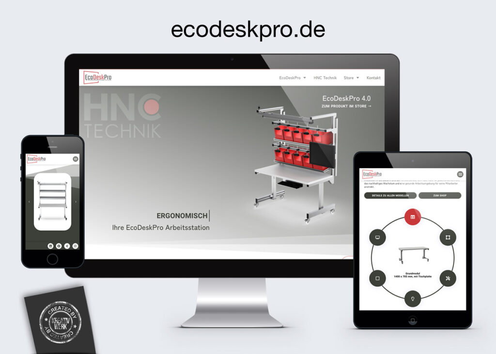 Wordpress Webdesign Referenz für den Kunden Ecodeskpro